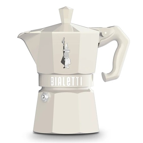 Bialetti Exclusive Moka Pot Moon White 3 Cups – Limited Edition Italian Espresso Maker