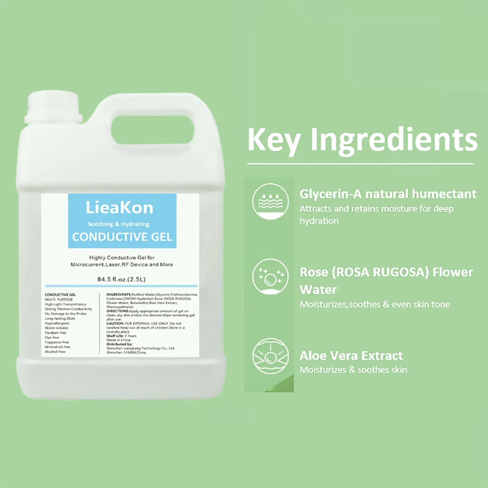 2.5L Clear Contact Gel for Ultrasound Beauty Care