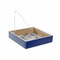 Napkin holder DKD Home Decor Metal White Navy Blue MDF Wood (2 pcs)