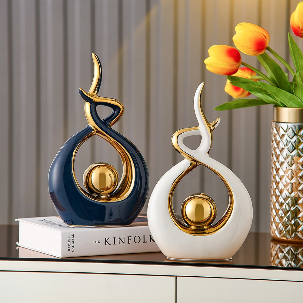 Abstract Sculpture Ceramic Statue Home Décor Figurines
