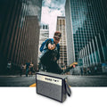 Enceinte Bluetooth portable avec motif rétro en litchi (noir)