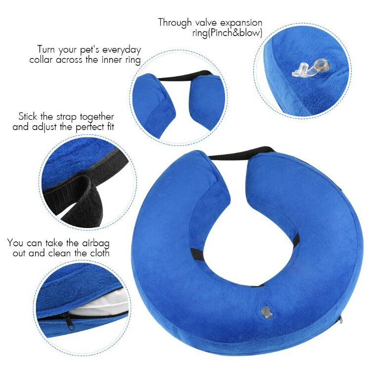 Collerette de protection gonflable pour animaux de compagnie