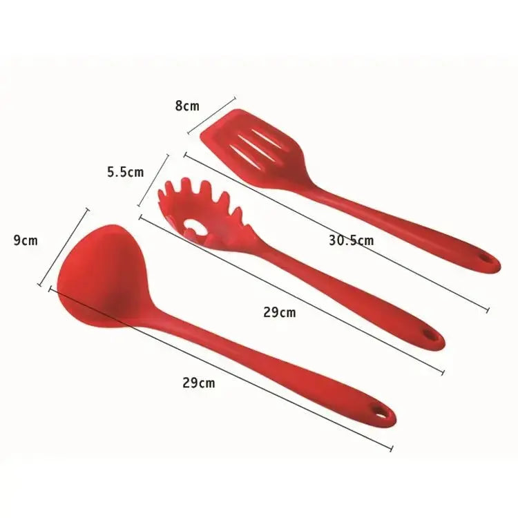 Ensemble d'ustensiles de cuisine en silicone