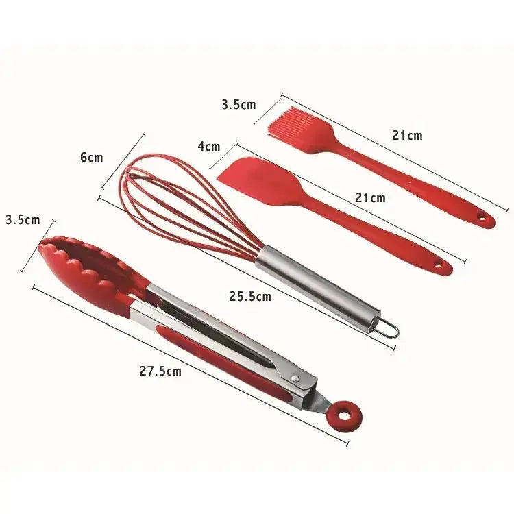 Ensemble d'ustensiles de cuisine en silicone