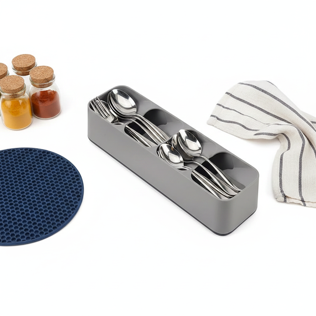 Kitchen drawer organizer for cutlery Kitchen Knife Spice Storage Tray