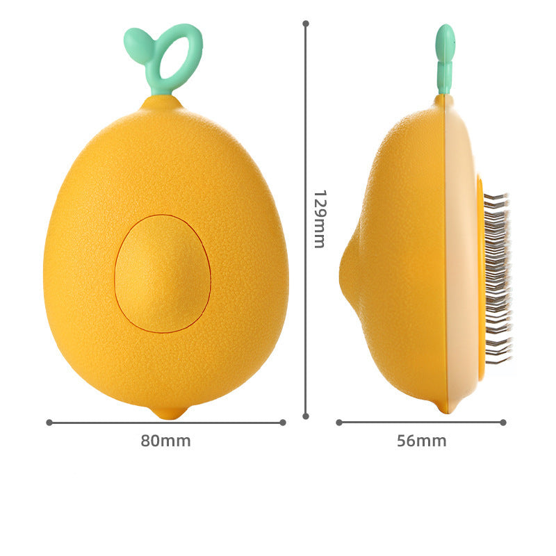 Peigne de toilettage pour animaux en forme de citron
