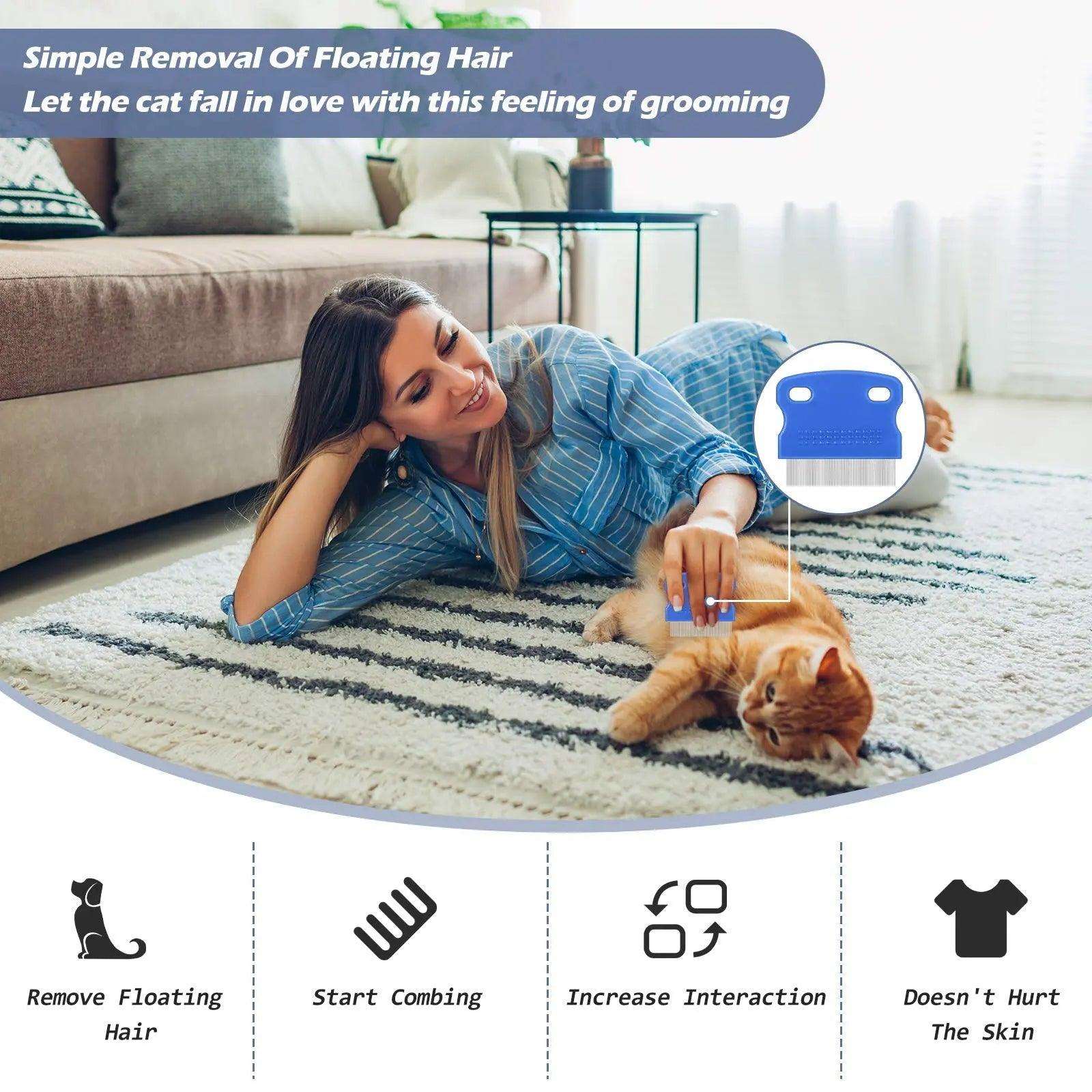 Peigne anti-puces pour animaux de compagnie