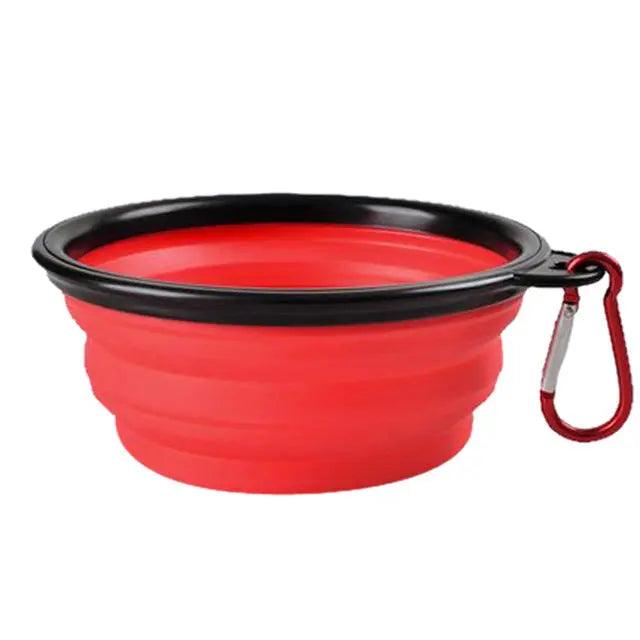 Gamelle pliable portable avec mousqueton pour animaux