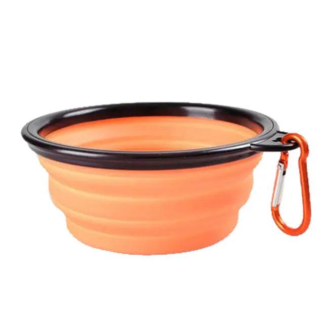 Gamelle pliable portable avec mousqueton pour animaux