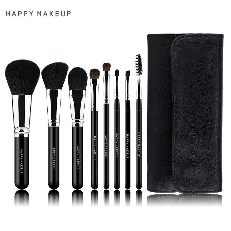 Portable Beauty: 8-Piece Travel Makeup Brush Set