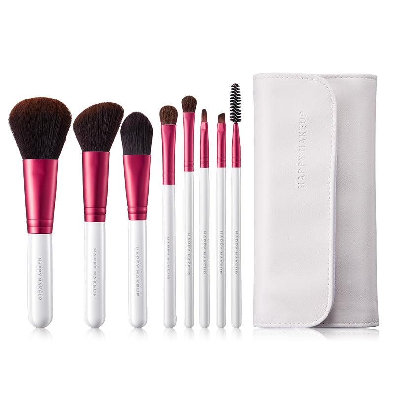 Portable Beauty: 8-Piece Travel Makeup Brush Set