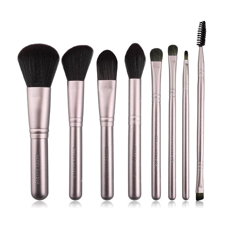 Portable Beauty: 8-Piece Travel Makeup Brush Set