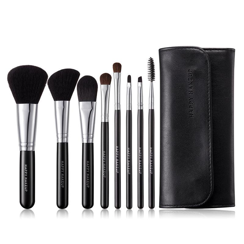 Portable Beauty: 8-Piece Travel Makeup Brush Set