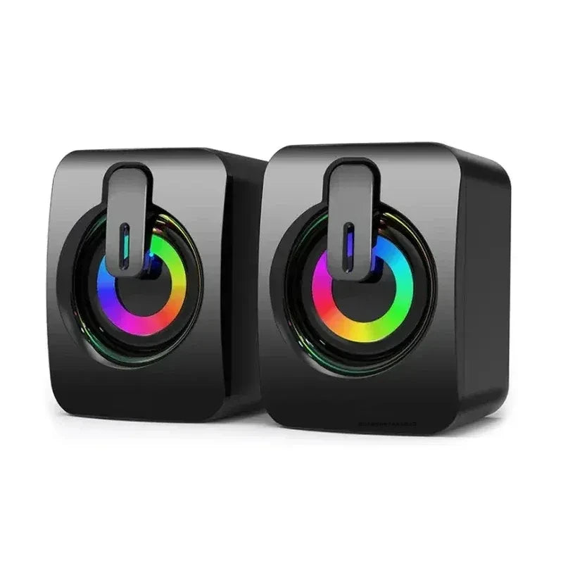 Lumière LED RVB Stéréo d'Ordinateur Noire