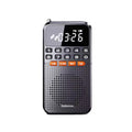 FM Mini Radio with Dual Antenna Black
