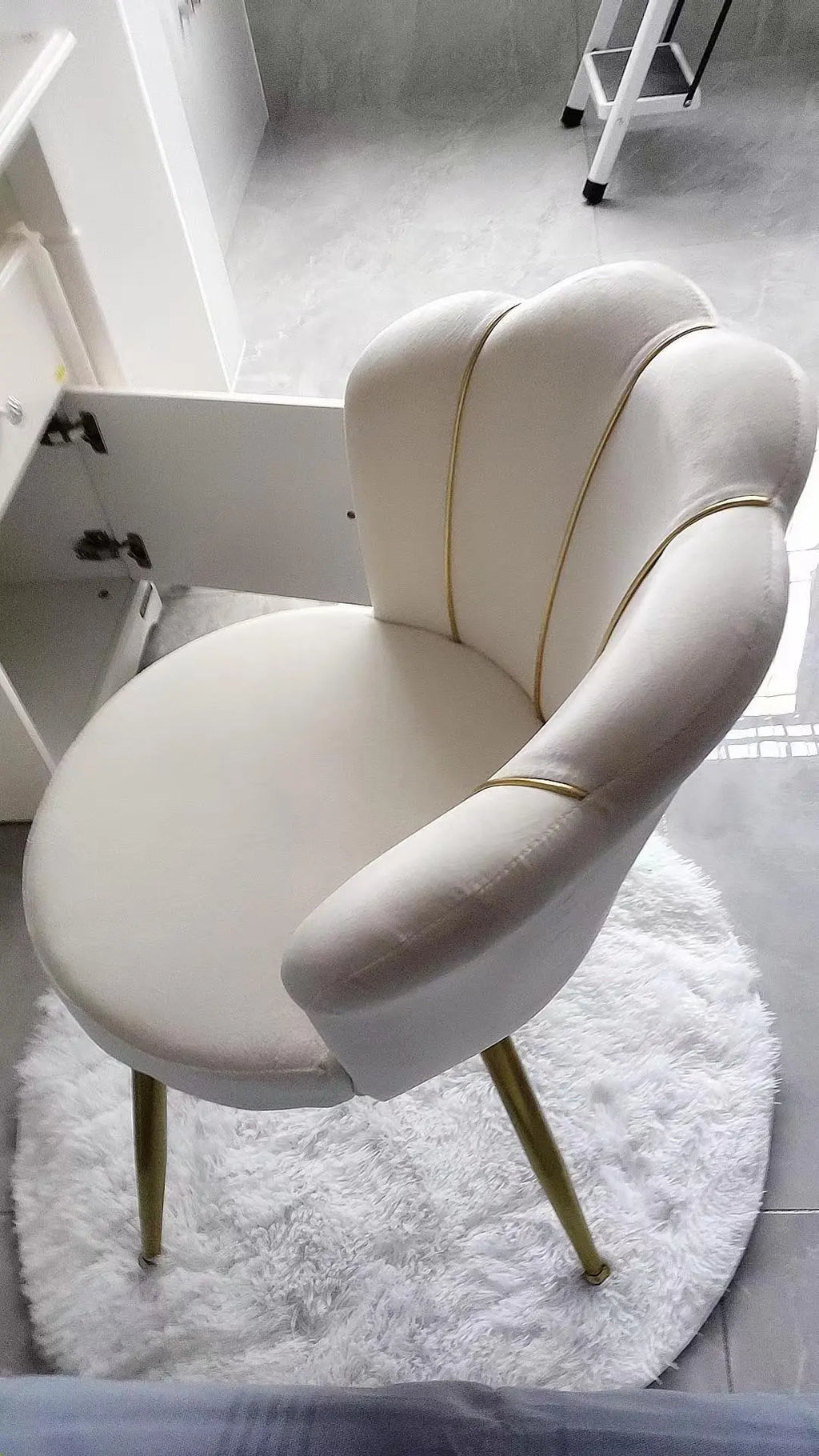 Modern Nordic Velvet Dressing Chair - Bedroom & Living Room Furniture