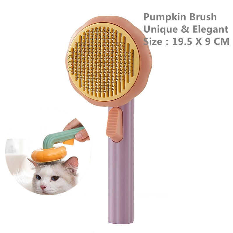 Brosse à poils d'animaux citrouille