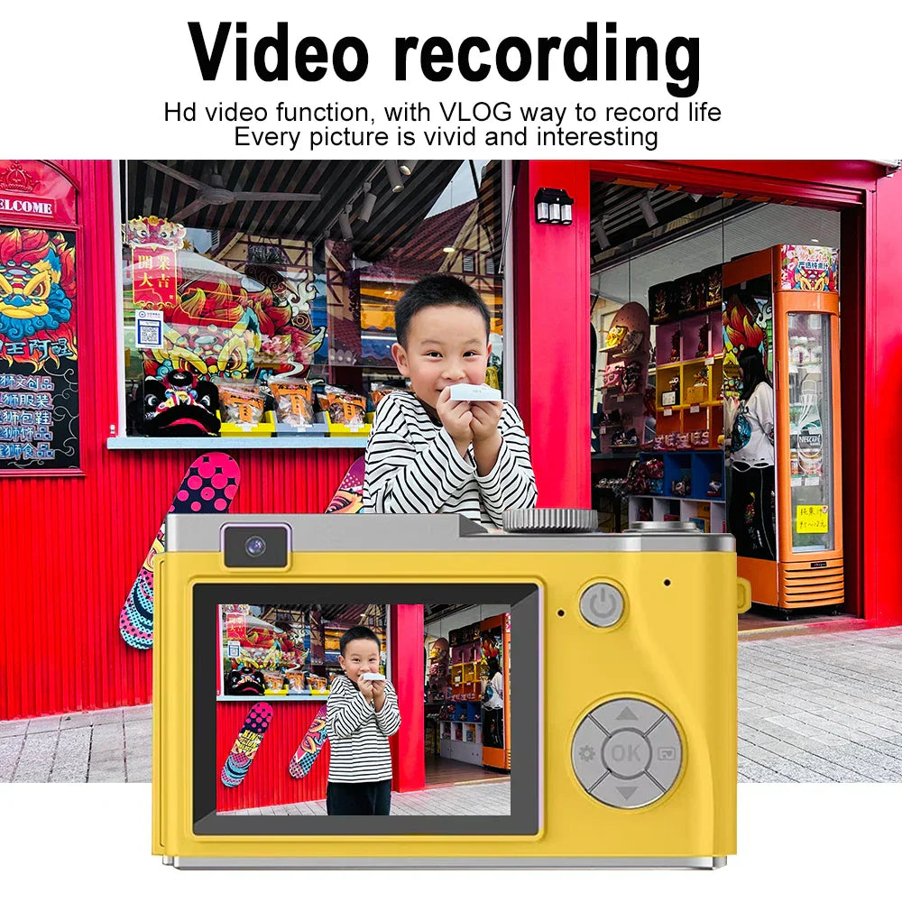Appareil photo numérique UHD jaune