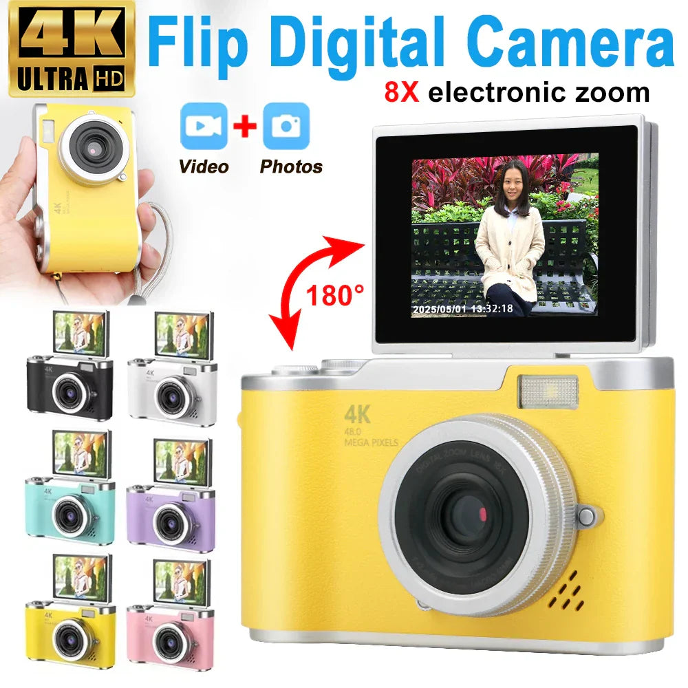 Appareil photo numérique UHD jaune