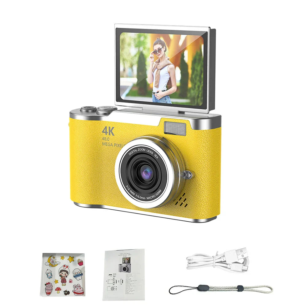 Appareil photo numérique UHD jaune