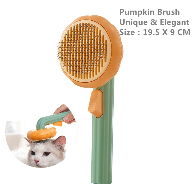 Brosse à poils d'animaux citrouille