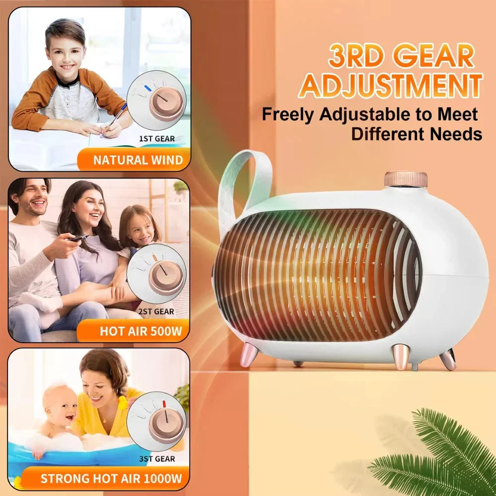 Radiateur électrique portable pour usage domestique, spécialement conçu pour le chauffage des chambres en hiver, avec protection intégrée contre la surchauffe, chauffage instantané.