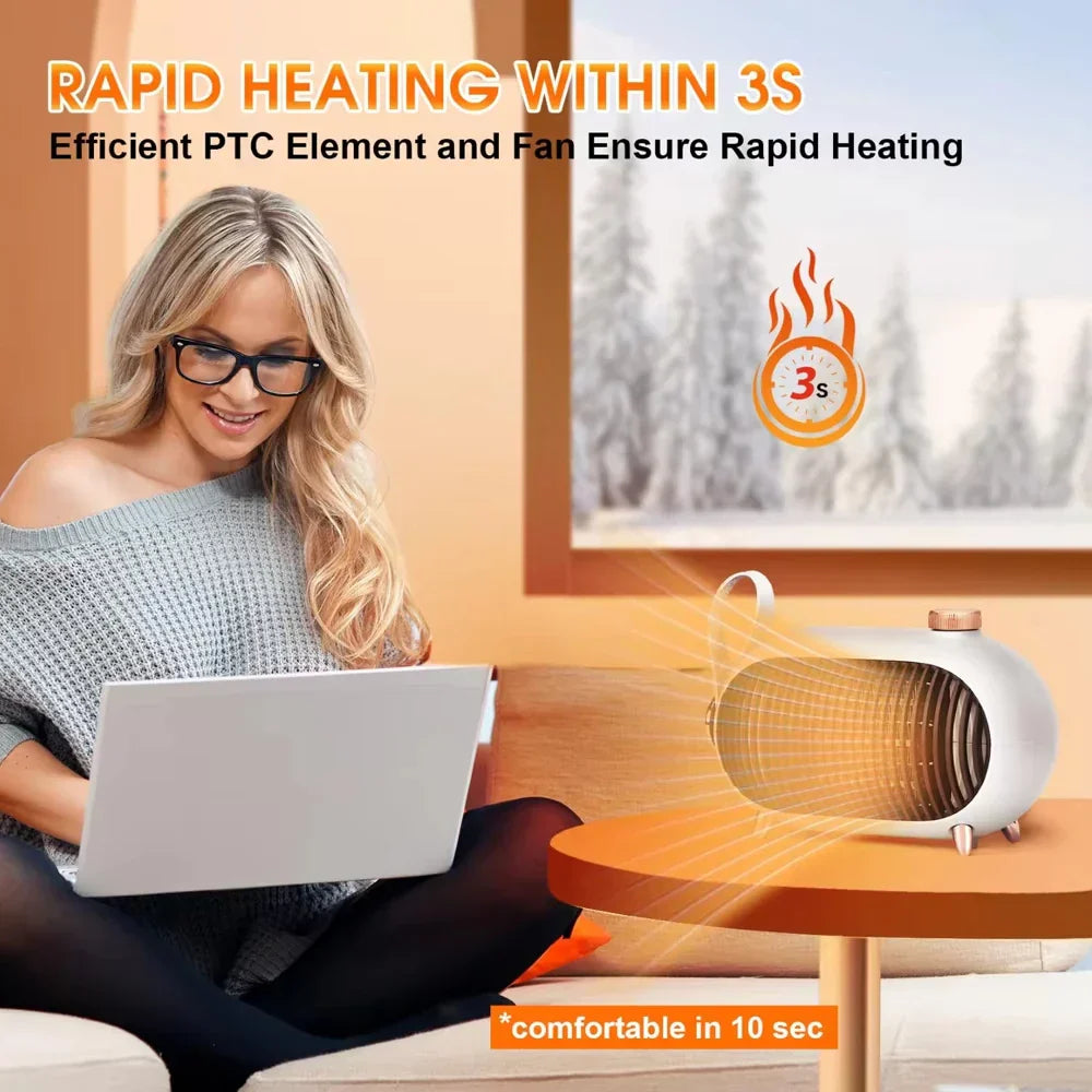 Radiateur électrique portable pour usage domestique, spécialement conçu pour le chauffage des chambres en hiver, avec protection intégrée contre la surchauffe, chauffage instantané.
