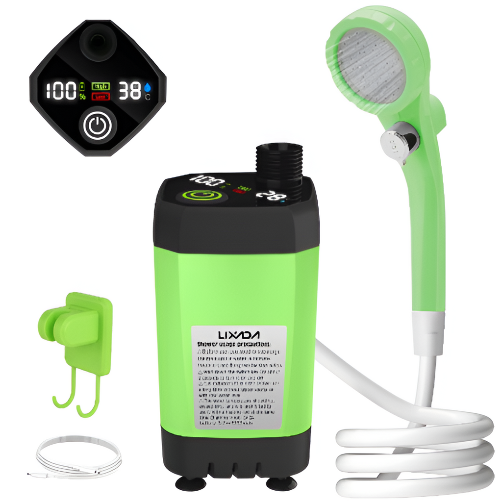 Kit de douche de camping portable avec affichage numérique