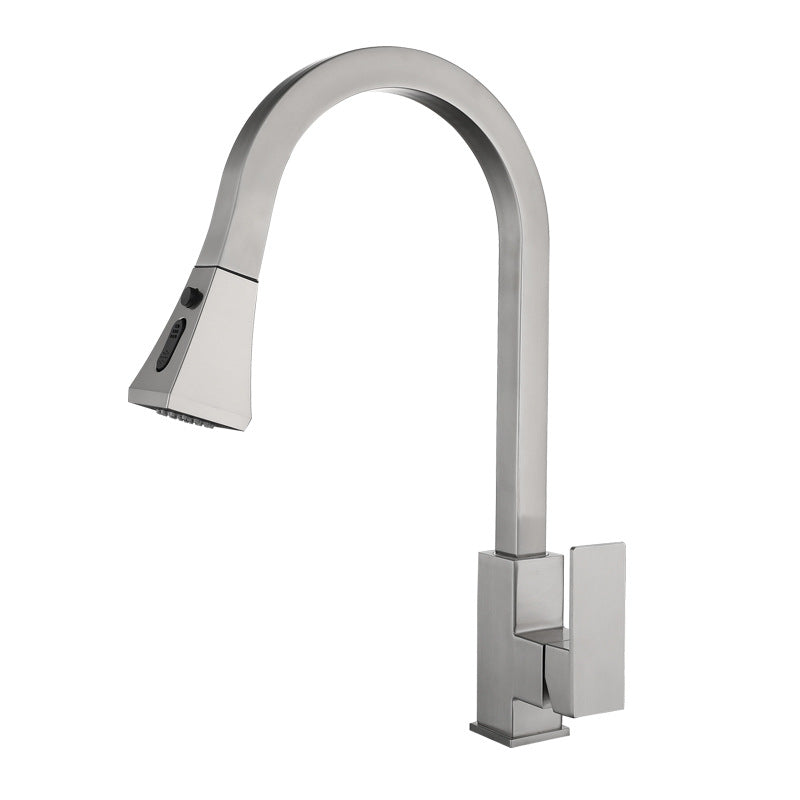 Robinet de cuisine extractible carré