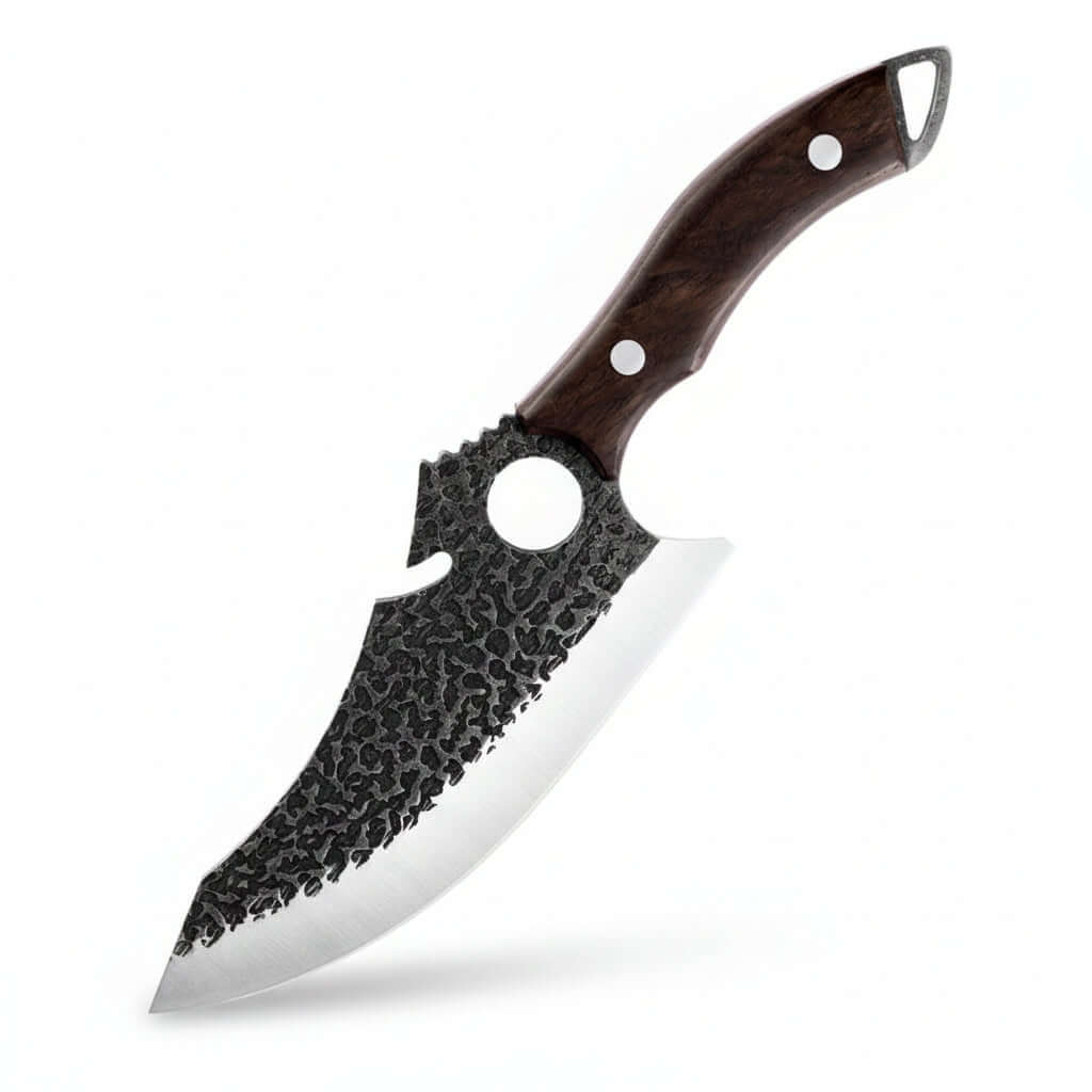 Tactical kitchen knife with steel forging