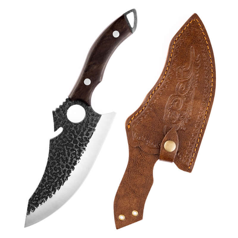 Tactical kitchen knife with steel forging