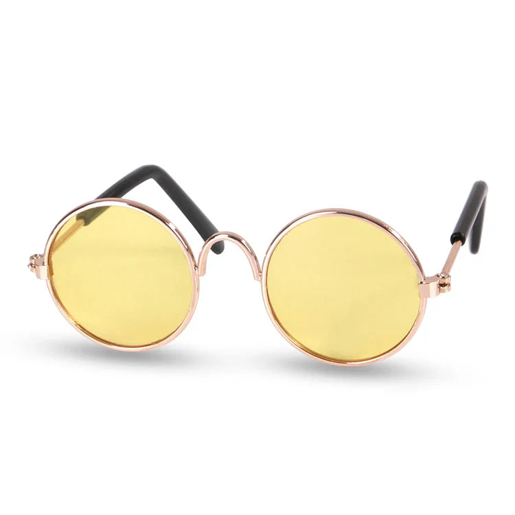 Lunettes de soleil rondes vintage pour animaux de compagnie