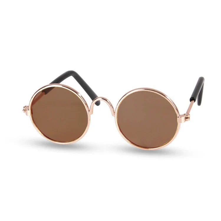 Lunettes de soleil rondes vintage pour animaux de compagnie