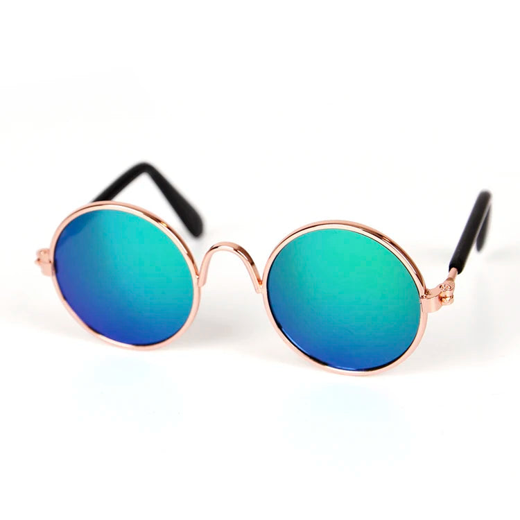Lunettes de soleil rondes vintage pour animaux de compagnie