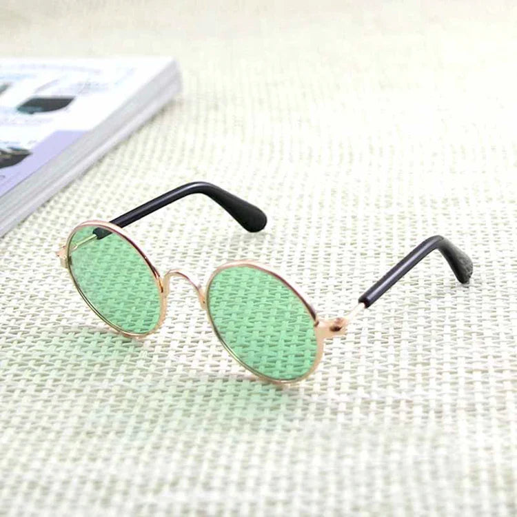 Lunettes de soleil rondes vintage pour animaux de compagnie