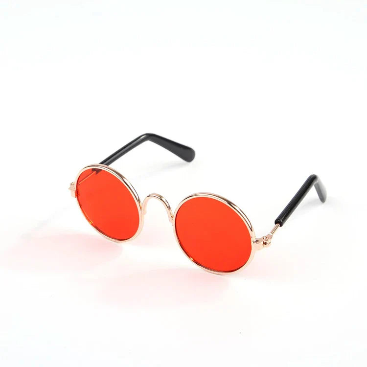 Lunettes de soleil rondes vintage pour animaux de compagnie