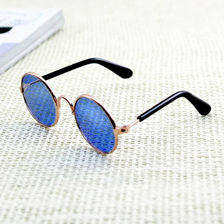Lunettes de soleil rondes vintage pour animaux de compagnie