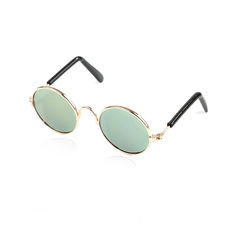 Lunettes de soleil rondes vintage pour animaux de compagnie