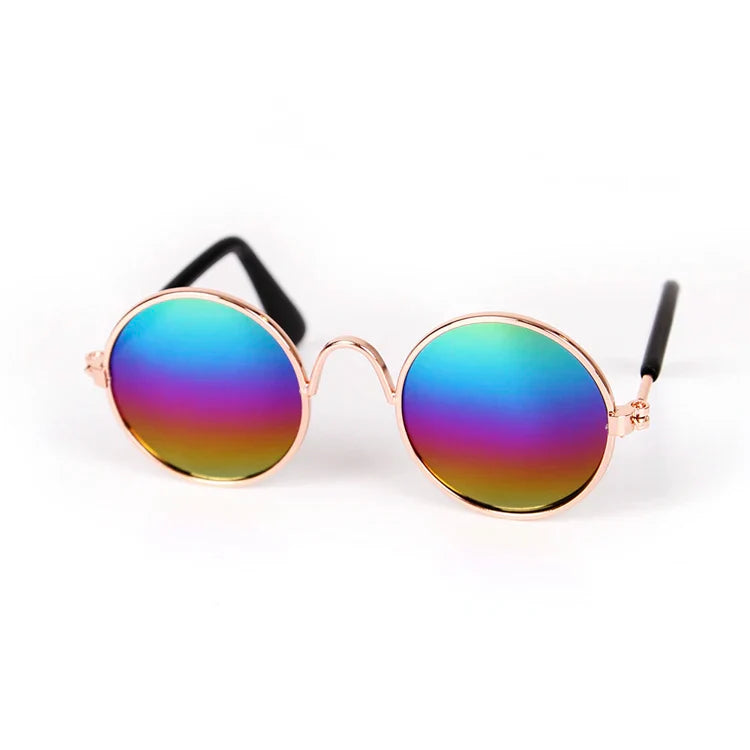 Lunettes de soleil rondes vintage pour animaux de compagnie