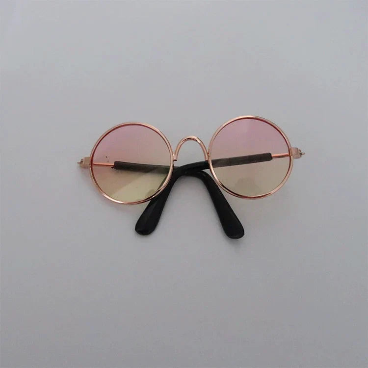 Lunettes de soleil rondes vintage pour animaux de compagnie