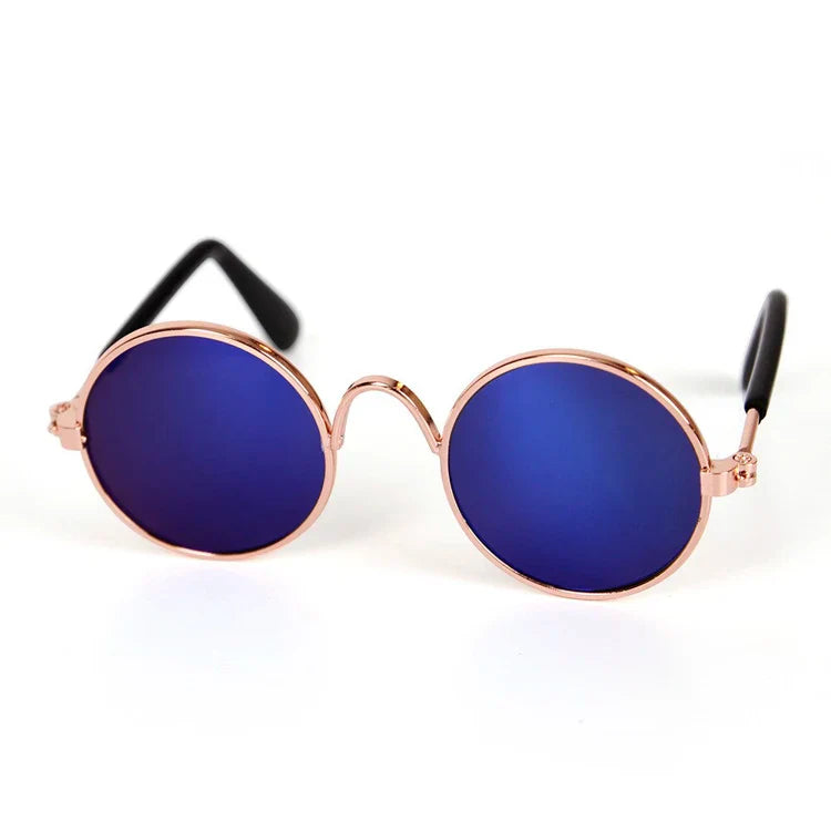 Lunettes de soleil rondes vintage pour animaux de compagnie