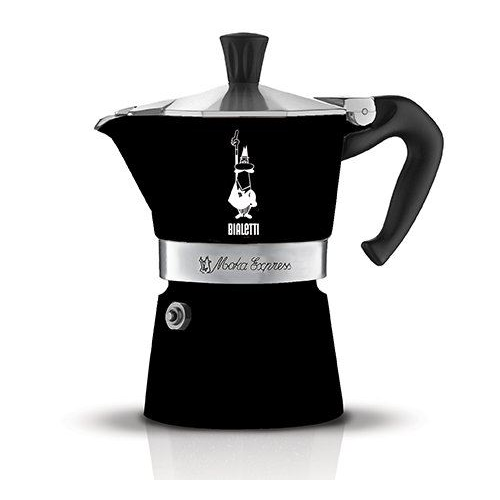 Bialetti Moka Express 3 Cups – Black | Classic Italian Espresso Coffee Maker