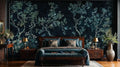 Chinoiserie Midnight Garden Songbirds Wall Mural