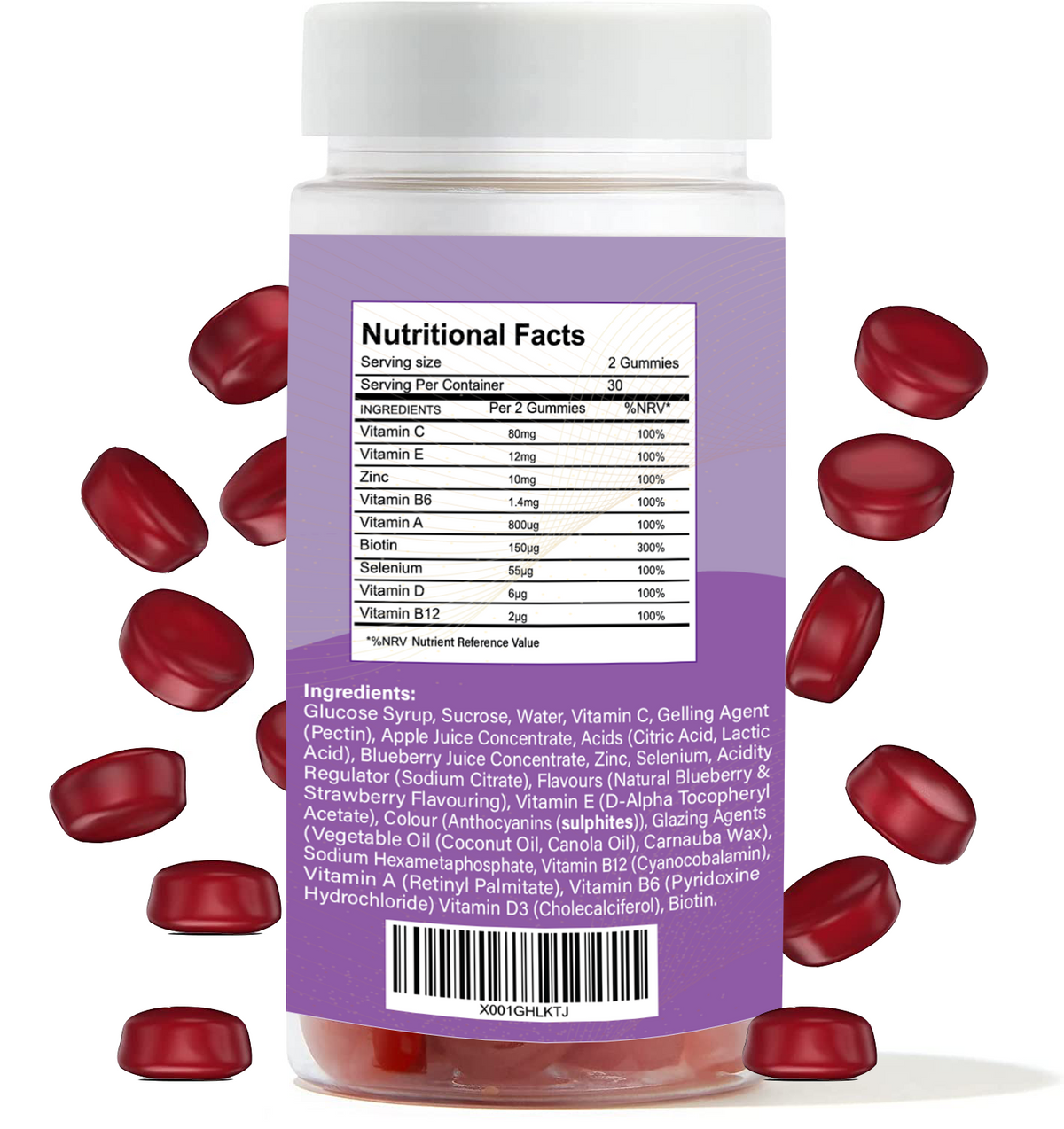 Hair, Skin & Nail Beauty Gummies