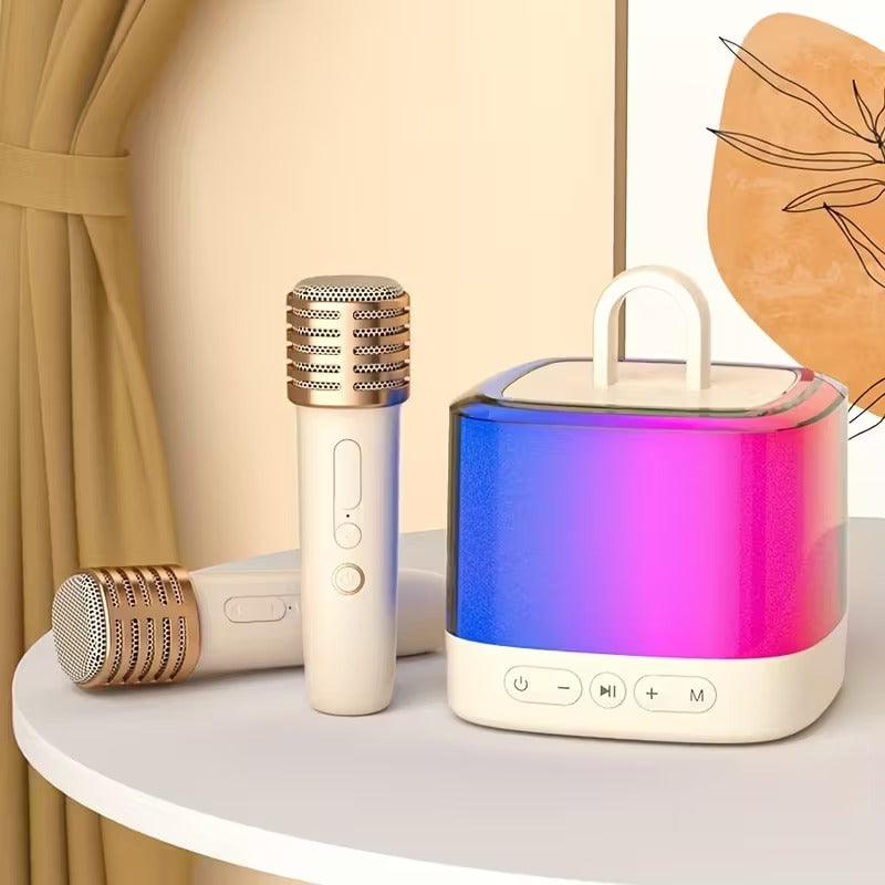 Mini-machine de karaoké avec microphones sans fil