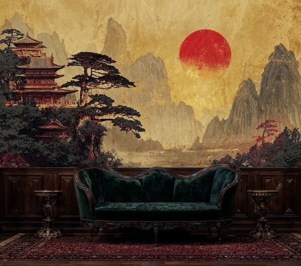 Japanese Temple Garden Wall Mural