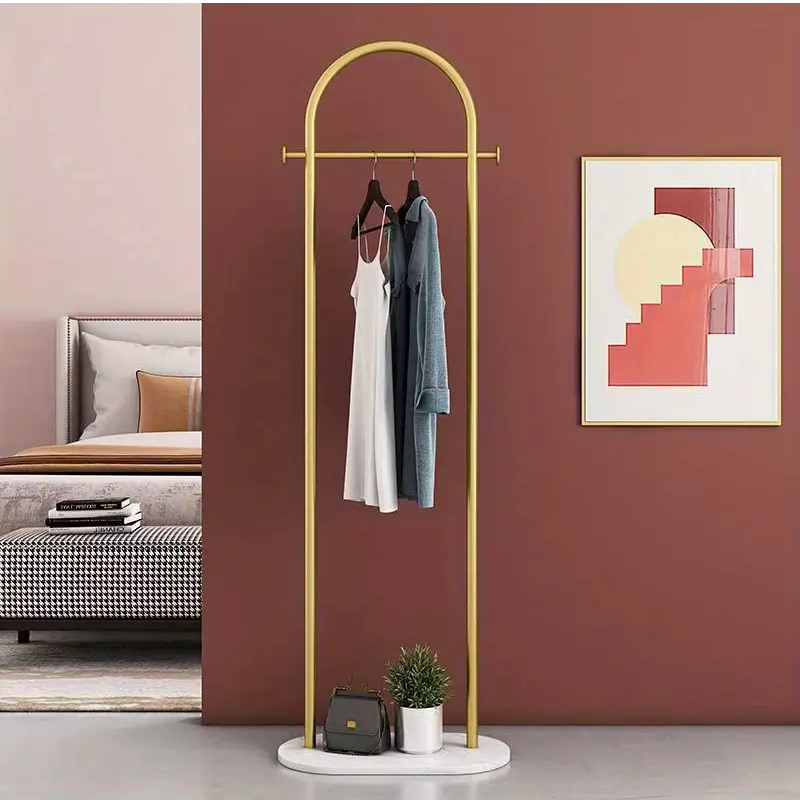 Marble Clothes with Metal Frame Hanger Rack