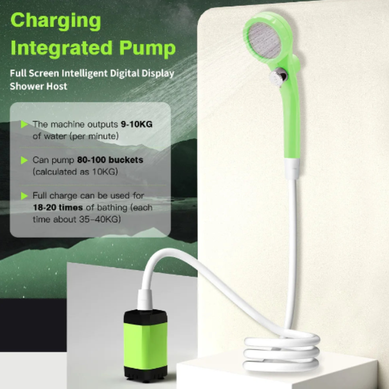 Kit de douche de camping portable avec affichage numérique